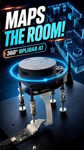 This 360° Laser Scanner Can Map an Entire Room! 🤯 | RPLIDAR A1 #Shorts #arduino #raspberrypi