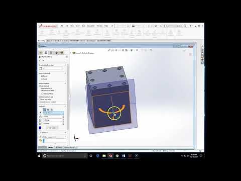 Assembly features in SolidWorks