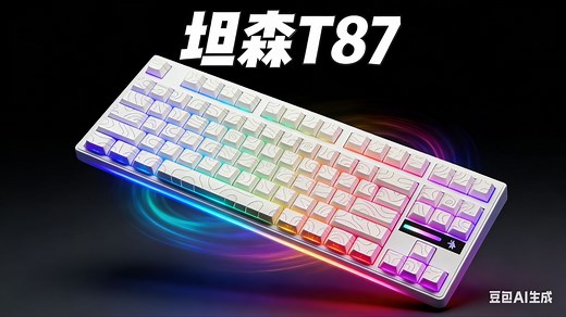 87 配列爱好者集合！又一员猛将杀到 —— 坦森 T87 正式登场！紧凑布局超省桌面空间，不管是游戏激战还是日常码字都超适配，这波必须冲！
