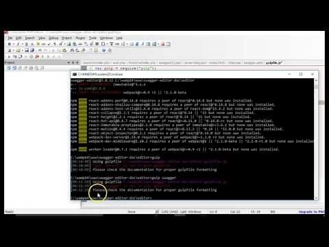 Swagger API documentation tutorial for beginners - 7 - gulp task automation