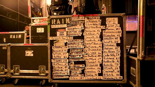 Tour Opens Tomorrow! Here's a sneak peek behind the scenes of the load-in that takes place in every theater, preparing all the details for the show. Catch us in a theater near you this Spring - see the tour schedule and get tickets at RainTribute.com! #RainTribute | RAIN: A Tribute to the Beatles
