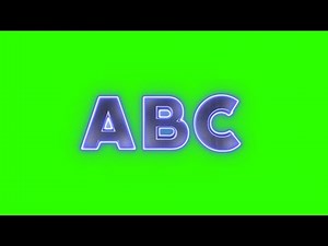 Neon Letters #1 / Green Screen - Chroma Key