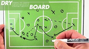 Soccer Coach Playbook Planner & Notebook, Dry Erase Back Cover Tactical Board, Black Vegan Leather Journal for Drills & Strategy, Coaching Essentials & Soccer Coach Gifts
