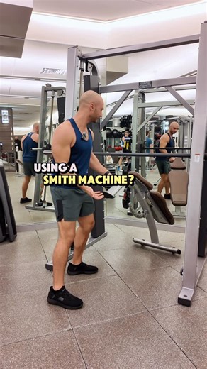 Gabriel Bromberg | Certified PT on Instagram: "Most people set up the Smith machine bench wrong... Here’s the fix👇 Instead of guessing: • Slide the bench directly under the bar • Lower the bar until it’s right above the bench • Use the bar lines from a top view to center yourself perfectly It takes a few extra seconds, but it saves you bad positioning, uneven reps, and frustration every single time. Simple setup = better lifts. And now you know this because you follow @itscoachgabriel 💪"