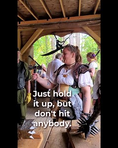 She was a saucy wench with a war hammer, at Michigan Renaissance Festival last year. 4-days 'til we open for the 2024 season, friends! HUZZAH!! #warhammer #hammer #hammertime #michiganrenaissancefestival #renaissancefestival #RenFest #renfaire #michiganartist #madeinmichigan #MadeInUSA #ArchangelSteel | Archangel Steel