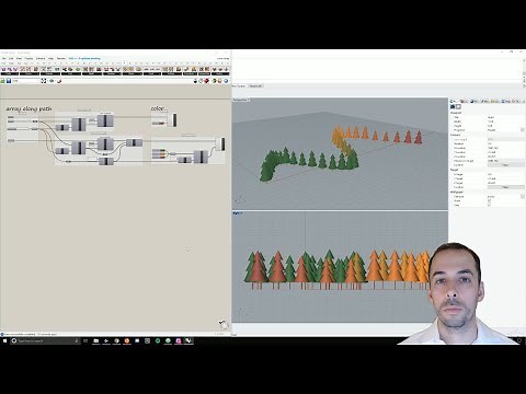 Arraying trees along a path in Grasshopper