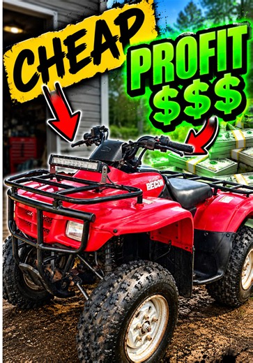 Bought this 2004 Honda Recon 250 cheap and flipped it 🔥 #flippingforprofit #atv #fourwheeler #dirtbike #profit