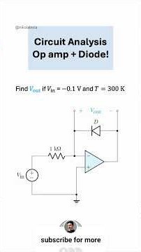 Circuit Analysis op amp Diode #usa #shortsfeed #electricalengineering #electrical #engineering