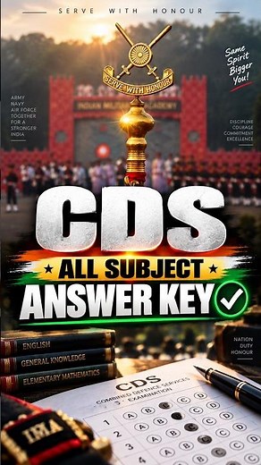 CDS 2 2026 Answer Key | Check Your Score & Share Your Marks! 🎯 | Expected Cut-Off Discussion #upsc