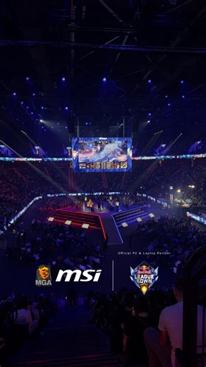 MSI Gaming on Instagram: "MSI MGA x Red Bull League of Its Own!! 🔥 MGA powered the stage with top-tier PCs ⚡️ So every gamer in the arena can experience the game the way it’s meant to be played — smooth, fast, and maxed-out. 🎮 #LeagueOfItsOwn #RedBull #MGA #T1 #Munich #EsportsNight #LuckyOnTour"