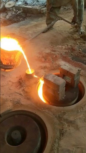 Amazing sand casting process video #metalcasting #sandcasting #metalwork #shorts #makingprocess
