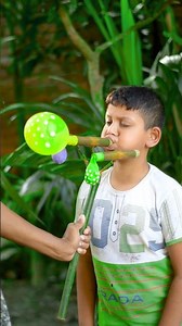 DIY Bamboo Balloon Toy 3 Colorful Tubes Creative Village Craft