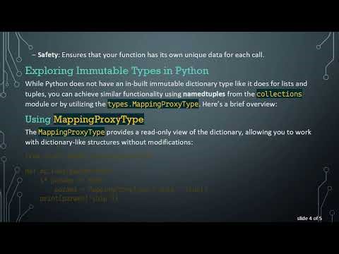 Exploring the World of Immutable Dictionaries in Python