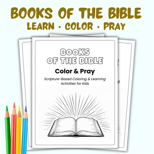 Books of the Bible Color and Pray for Kids | Christian Learning | Bible Printable PDF - Etsy
