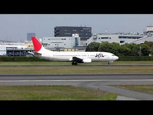 JA8999 JAL ボーイングB737-400 離陸やり直し！