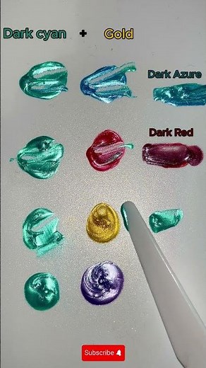 .Mixing Dark Cyan + Dark Blue | Stunning Metallic Paint Color Blend 😍✨color mixing #asmr #usa