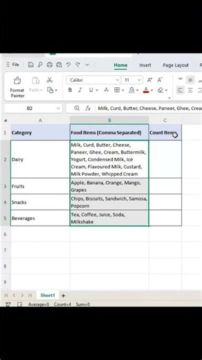 Count Comma-Separated Values in Excel | TEXTSPLIT + COUNTA Trick #ExcelTips #ExcelFormula #Data