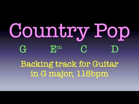 Country Pop, country backing track for Guitar in G major, 118bpm. Play along and enjoy!