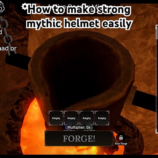 How to craft strong mythic helmet easily on the forge .