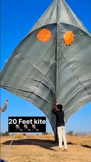 20 Feet Big Kite | Biggest kite in world | Shorts | Kite Flying | Mono kite Fighter | Big Kite