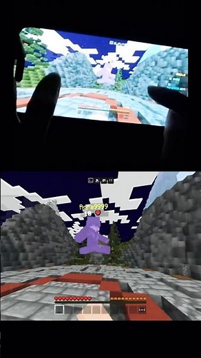 How to combo using jitter clicking in mobile #mcpe #minecraft #minecraftshorts #gaming