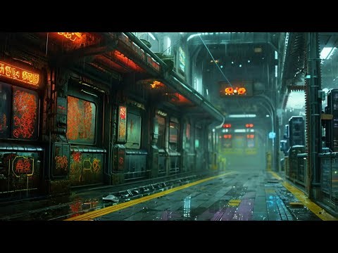 The Station - Cyberpunk Ambience - Blade Runner Ambience for Deep Focus | Ambient Sounds to Relax