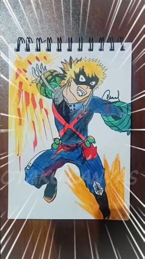 Drawing Bakugo Character B 🔥🤩 #anime #animeart #animedrawing #bakigo #bakugoukatsuki