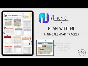 Customizable Mini Calendar Tracker for Noteful