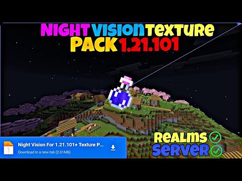 Night Vision Texture Pack 1.21.101 | Minecraft 1.21.101 (Cinematic)