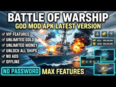 Battle of Warships v1.73.11 God Mod Menu: Unlimited Platinum & Gold Showcase! (2026)