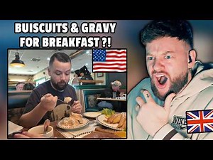 British Guy's FIRST TIME Seeing a Classic American Diner Breakfast!
