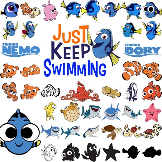 Finding Nemo SVG Bundle, Dory Svg & Png Files for Cricut, Nemo Png, Finding Nemo Svg for Shirts, Nemo Digital Paper, Instant Download - Etsy