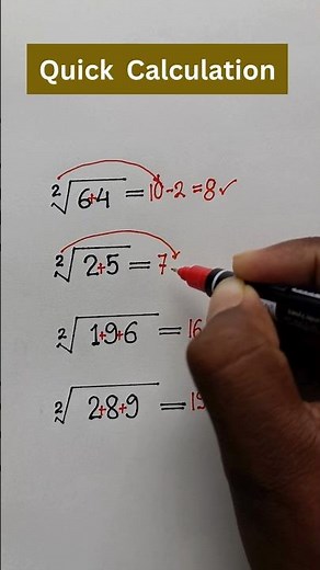 Square Roots Made Simple #quickmath #mathhacks #radical #education