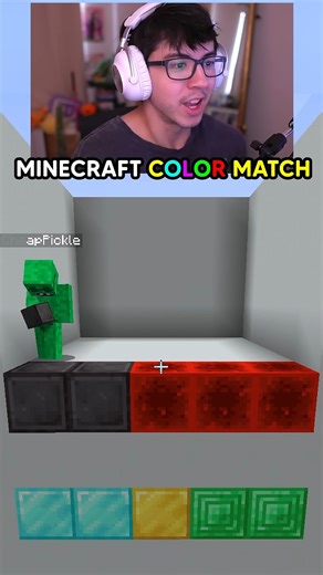 Minecraft Color Match SPEEDRUN CheapPickle🤔😳🎨#minecraft #shorts #minecraftshorts | Skiddzie Gaming
