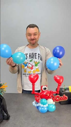 How to Make a Crab Balloon Animal 🦀 #funnyvideo