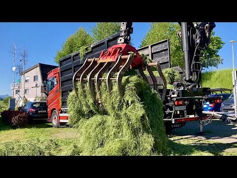 Geri Wicki Transporte Mehrfinger-Greifer Eigenkonstruktion für Grüngut und Grastransport