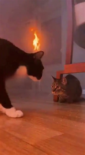 Hero Cat Runs Into Fire to Save Another Cat | Emotional Short.