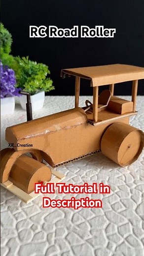 RC Road Roller with cardboard,Dcmotor | #youtubeshorts #dcmotor #shorts #motor #tech #cardboardcraft