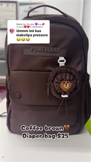 Stylish Coffee Brown Diaper Bag for New Moms