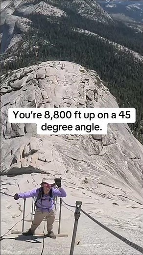 Conquering the Half Dome Cables! 🧗‍♂️⛰️ #shorts