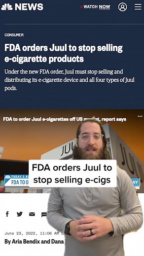 The #FDA has ordered Juul to stop selling and distributing its e-cigarette and all 4 types of #Juul pods. #news