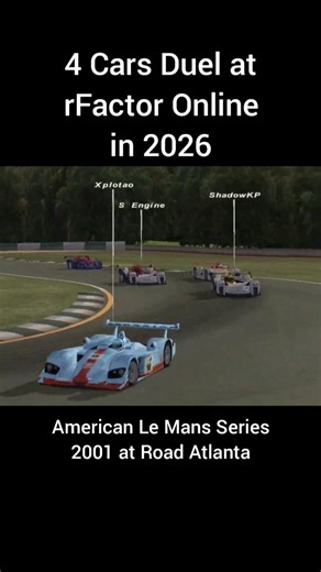 rFactor / Sports Cars Challenge Mod at Road Atlanta / Online 4 Cars Duel #shorts