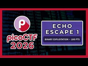 Echo Escape 1 - Basic Buffer Overflow Tutorial (Ret2Win) | picoCTF 2026