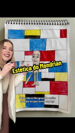 Atividade de arte inspirada em Mondrian: composição com linguagem visual