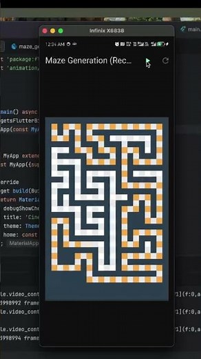Maze Generation in Flutter Using Recursive Backtracking Algorithm
