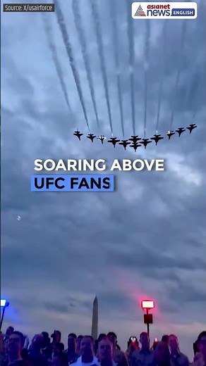 Rare Super Delta Formation: Thunderbirds & Blue Angels Fly Over UFC | Freedom250