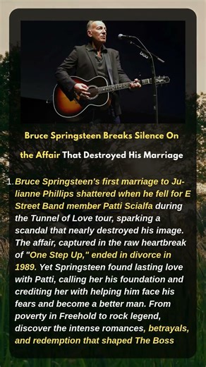 Bruce Springsteen Breaks Silence On the Affair That Destroyed His Marriage#short