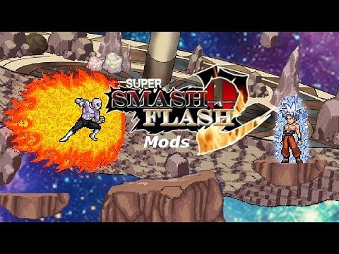 SSF2 Mods: Mastered Ultra Instinct Goku (with aura and custom moves) vs Full Power Jiren