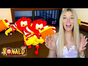 My PB and J Mom Turns into Roblox Ronald Cop! Escaping Roblox Ronald Prison Escape!