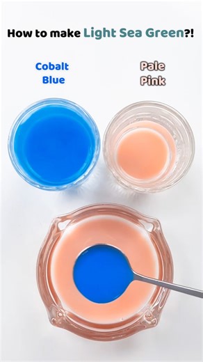 How to make Light Sea Green?! #colormixing #satisfying #asmr #paintmixing #watercolor